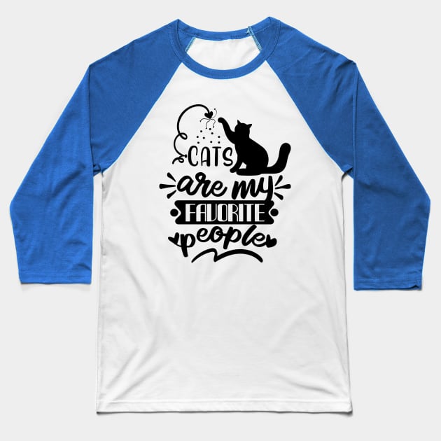 Cats Gift Kitten Cat Lover Baseball T-Shirt by Foxxy Merch